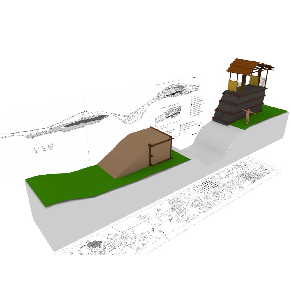Virtuální 3D rekonstrukce fortifikace hradiště Vrcovice - Dolní Lipice.